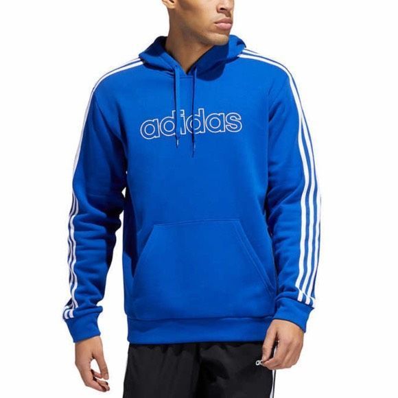 adidas Shirts Adidas Mens Fleece Pullover 3 Stripes Hoodie L Poshmark